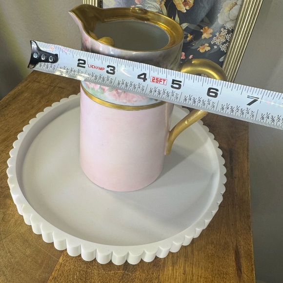 Elegant Pink and Gold Floral Pitcher- replacement parts to JPL France Set - Picture 4 of 5
